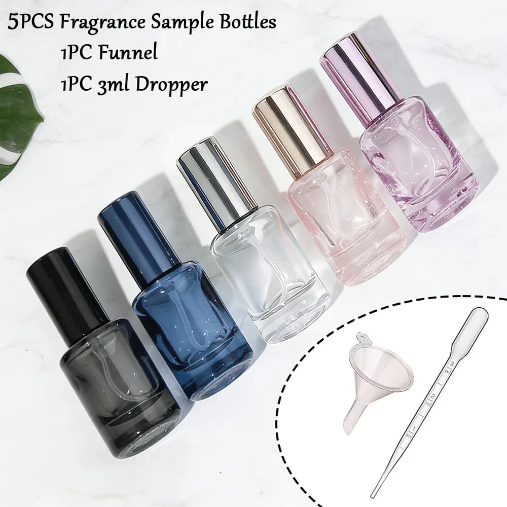 Multi-color transparent spray bottle, travel and business trip portable empty bottle, skincare essence sample bottle