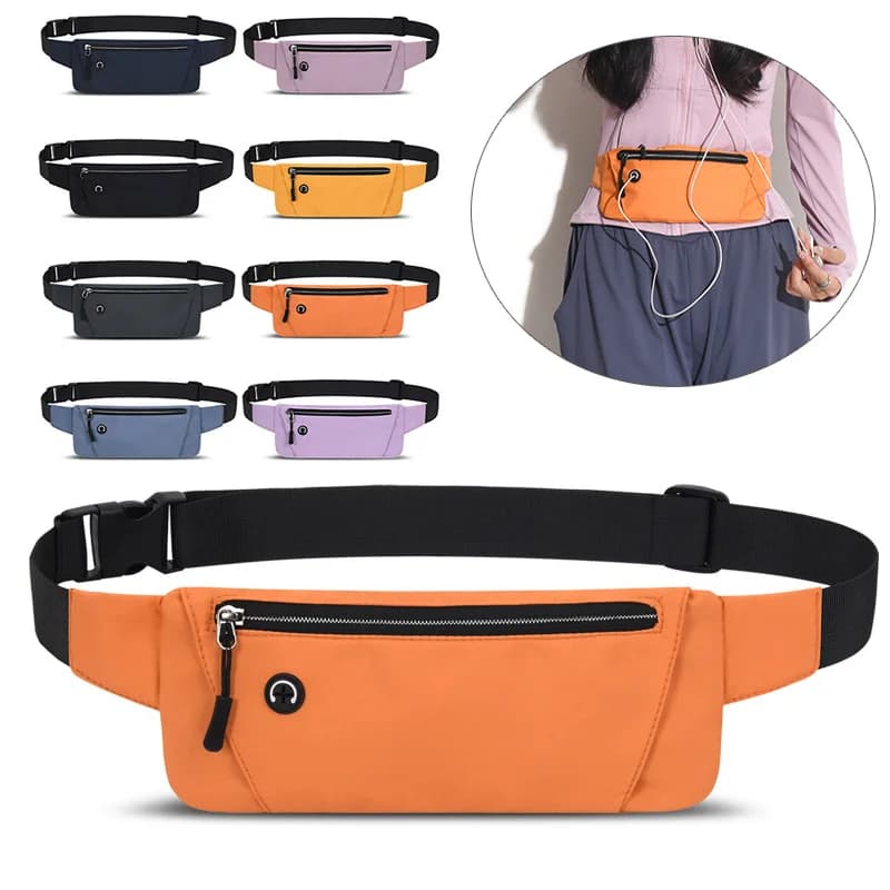Travel Running Sport Waist Bag, Mobile Phone Bag, Gym Lightweight Waist Bag with Adjustable Shoulder Strap