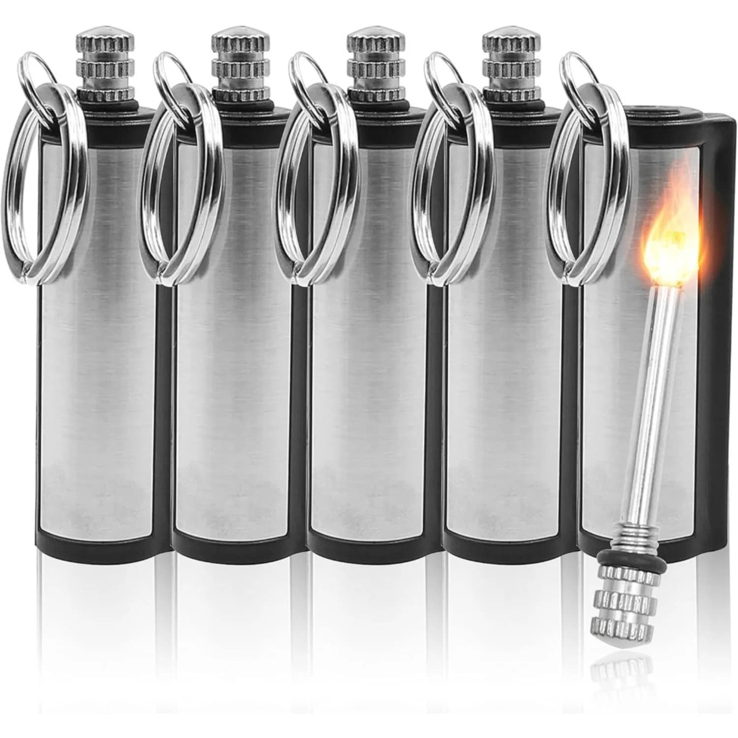 Set di pialle di magnesio da 1-5 pezzi, accendino portachiavi in pialla di emergenza impermeabile per sopravvivenza all'aperto, regalo di compleanno, accessori per il fumo
