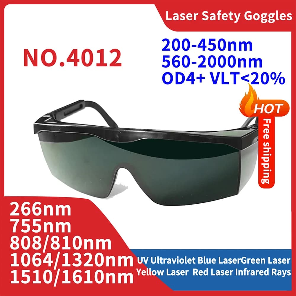 1064nm Laser Eyelets Safety Glasses OD4 shield protection + CE for ND:YAG CO2 Laser cutting Machine for engraving Work