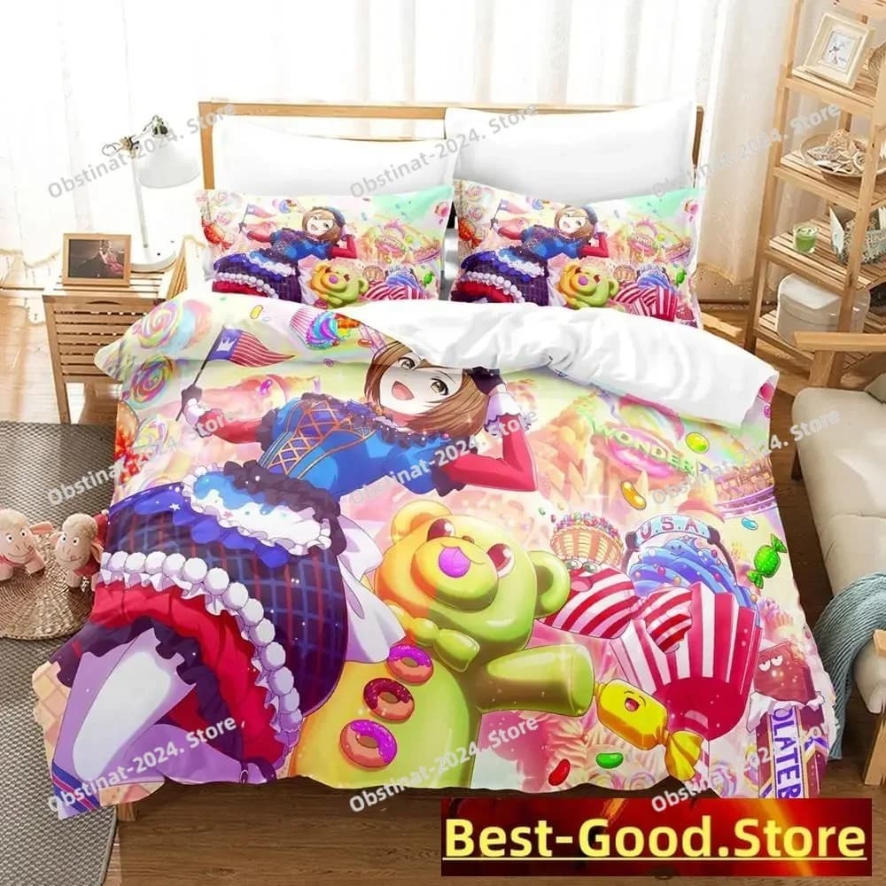 New Wonderlands x Showtime Set biancheria da letto Singolo Twin Completo Queen King Size Set copripiumino per camera da letto per bambini adulti Anime Girls