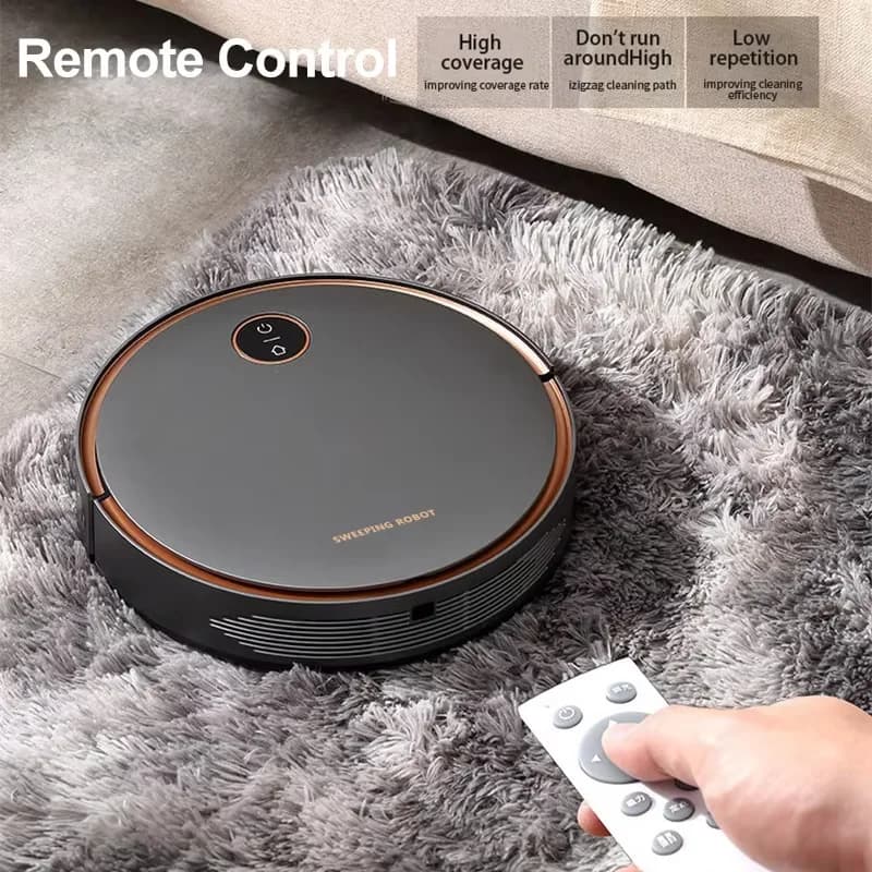 NUOVO Robot Aspirapolvere 3 in 1 da 2000Pa: Aspirazione, Spazzatura e Lavaggio Automatico, Ricaricabile, per Casa e Ufficio