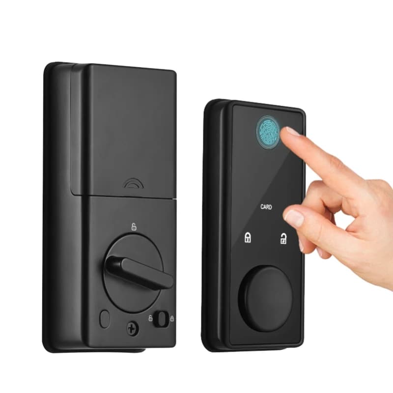 Smart Lock Serratura per porta d'ingresso senza chiave APP Password per impronte digitali Chiave meccanica 5 metodi di sblocco Serratura per porta in lega di alluminio