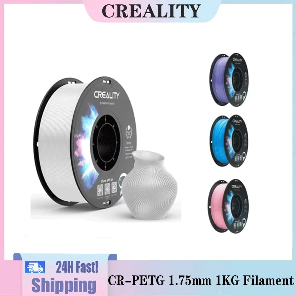 Filamento CR-PETG Creality 1KG 1.75mm, Ecologico, Inodore, Non Tossico, per Stampanti 3D, Nuovi Colori
