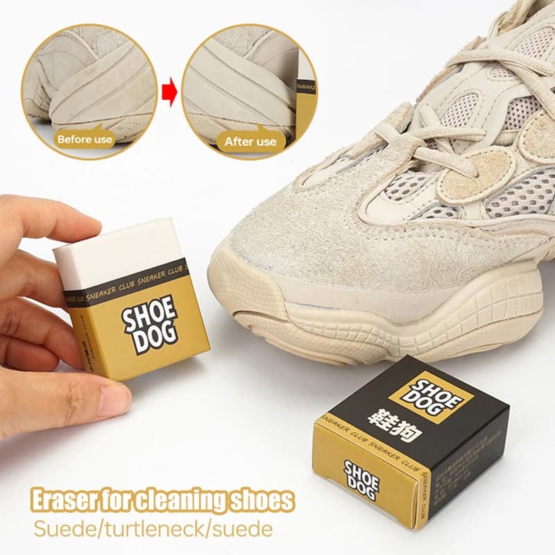 1 pz gomma per scarpe portatile pelle scamosciata pelle di pecora pelle opaca tessuto cura scarpe pulizia detergente per pelle spazzola per scarpe in gomma