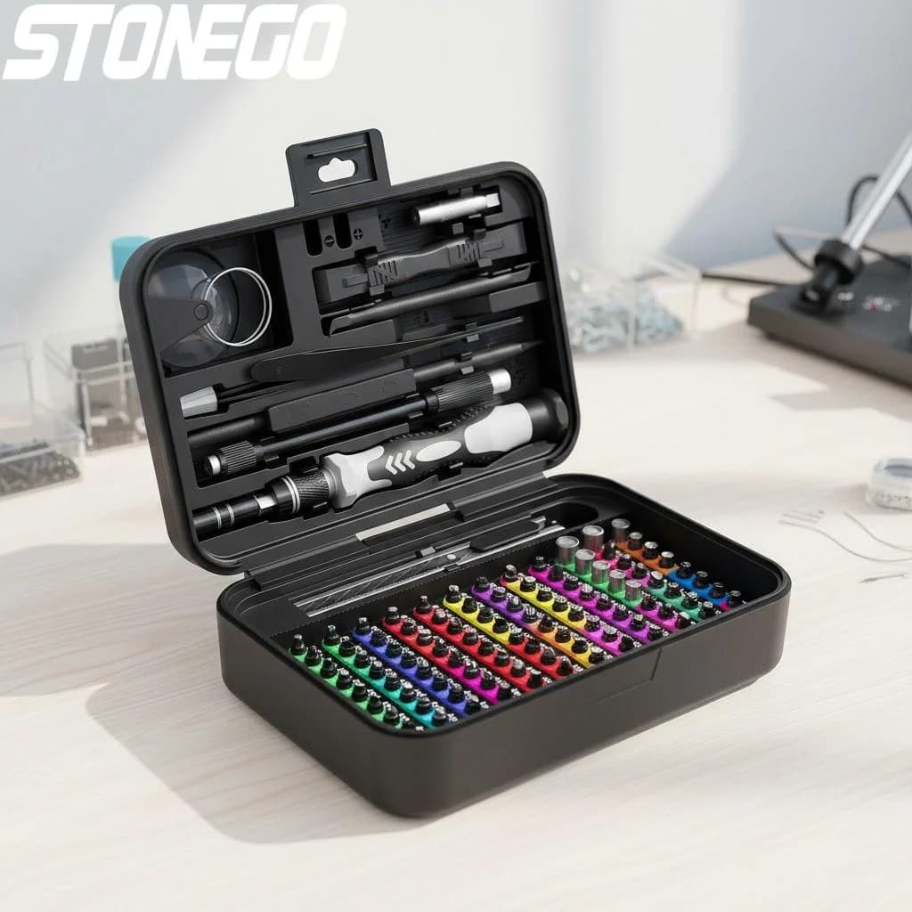 132 in 1 Mini Precision Screwdriver Set Color Coded Magnetic Repair Tools for Electronics and DIY Projects