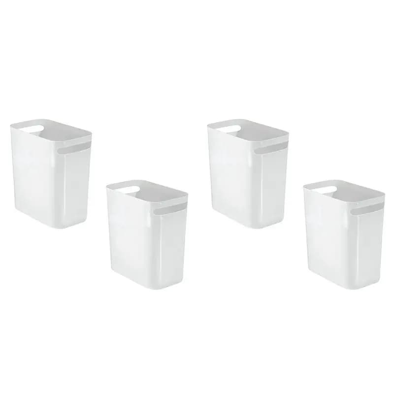 AB11-4Pack Plastic Trash Can Wastebasket, Classic Garbage Container Recycle Bin For Bathroom, Bedroom, Kitchen, Home Office