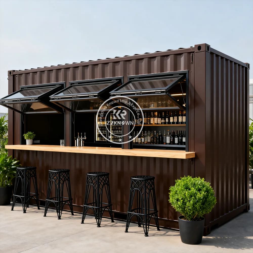 Prefabbricato Street Bubble Tea Ice Cream Bar Contenitore Casa Fast Outdoor Food Chiosk Contenitore Ristorante Bar in vendita