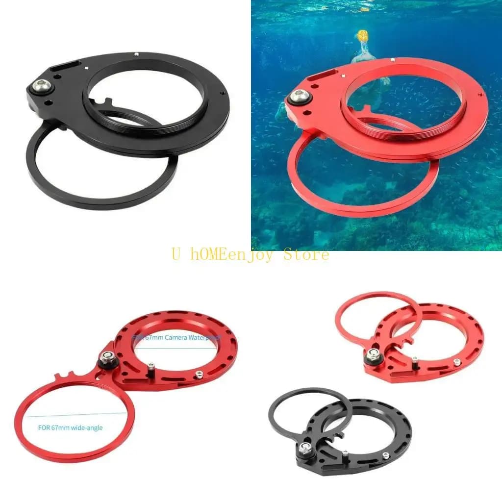 B0KF M67 Screw Mount Camera Housing 67mm Close-up Lens Quick Release Ring