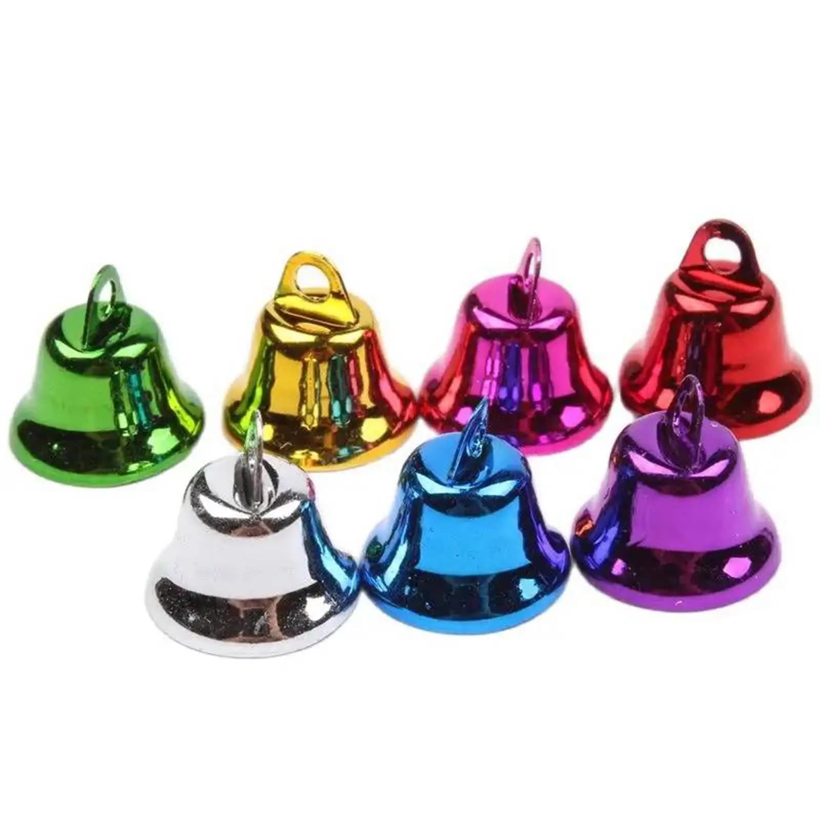 50Pcs Craft Bells Small Bells Dog Bells Pendant Charms Lightweight Christmas Bells for DIY Holiday Wind Chimes Wreath Decor