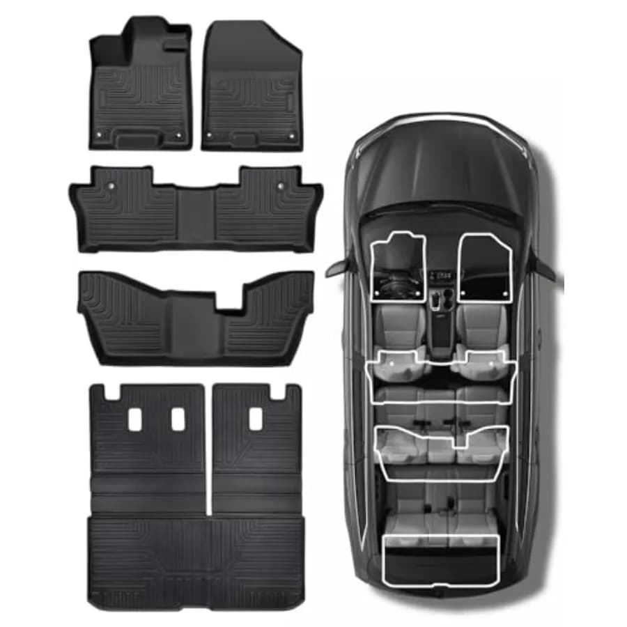 Tappetini auto per Honda Pilot 20162022 8 posti No Elite Modelli Accessori per Honda Pilot 20162022 Gomma nera per tutte le stagioni L