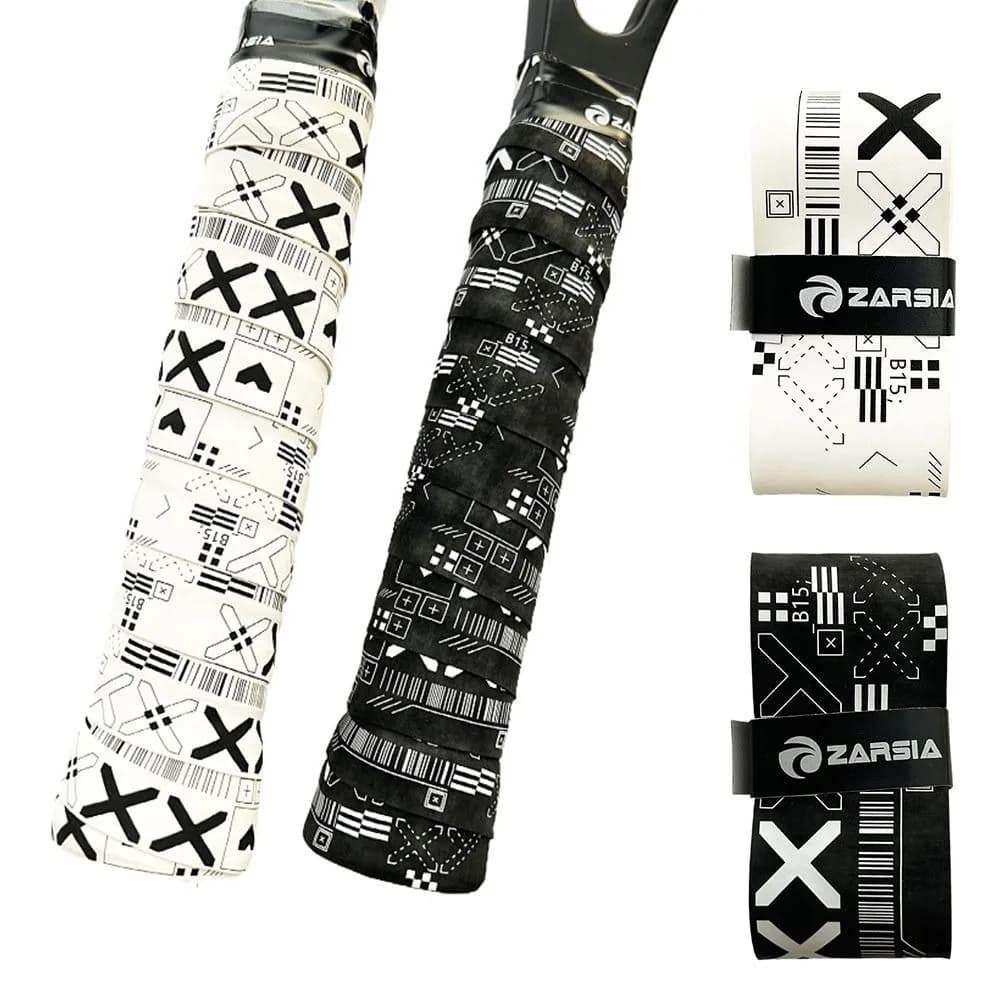 Multicolor Badminton Racket Overgrips Sweat-Absorbing Matte Grip Tape Printed Non-Slip Tennis Racquet Sweatband