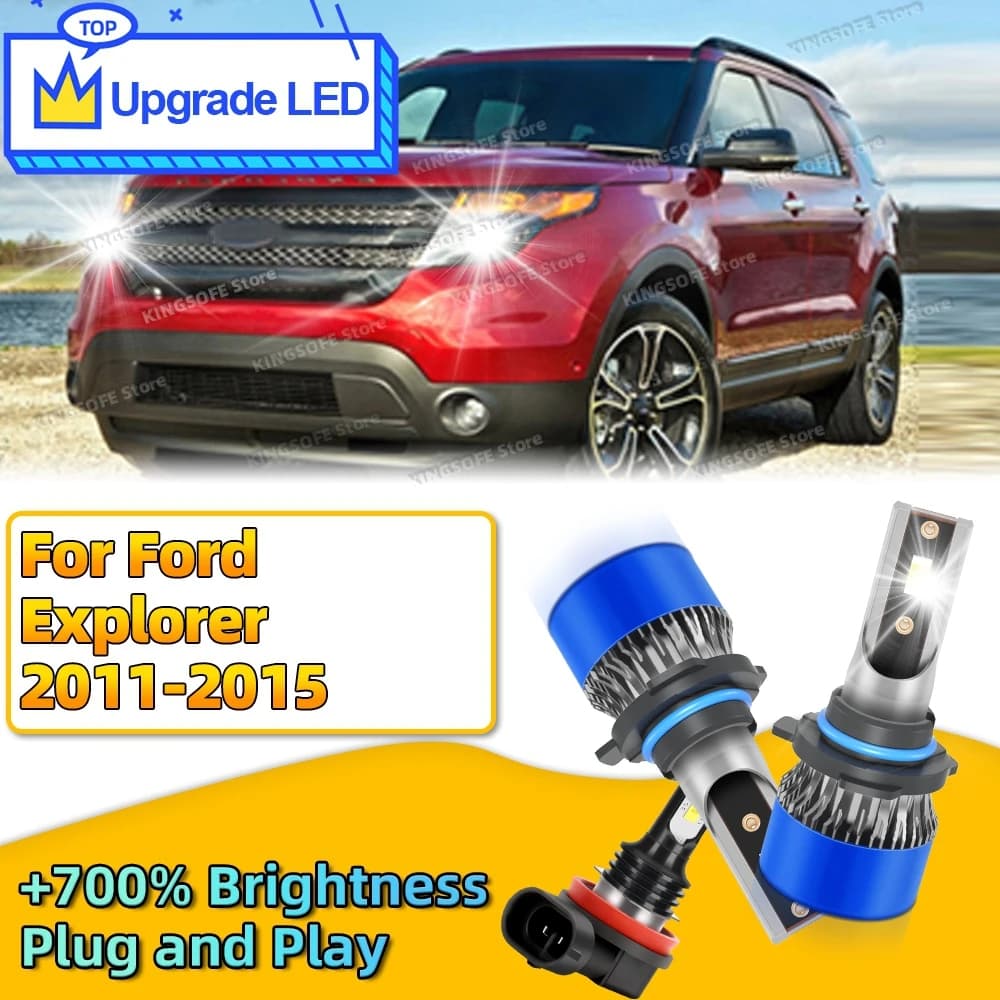 2/6pc Faro A LED 30000LM Ultra Luminoso Canbus Auto Anteriore Lampadine Della Luce Della Lampada Della Nebbia Per Ford Explorer 2011 2012 2013 2014 2015