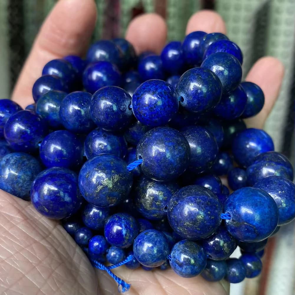 1 filo di pietra naturale lapislazzuli perline rotonde perline allentate del distanziatore 4 6 8 10mm per la creazione di gioielli collana fai da te braccialetto accessorio