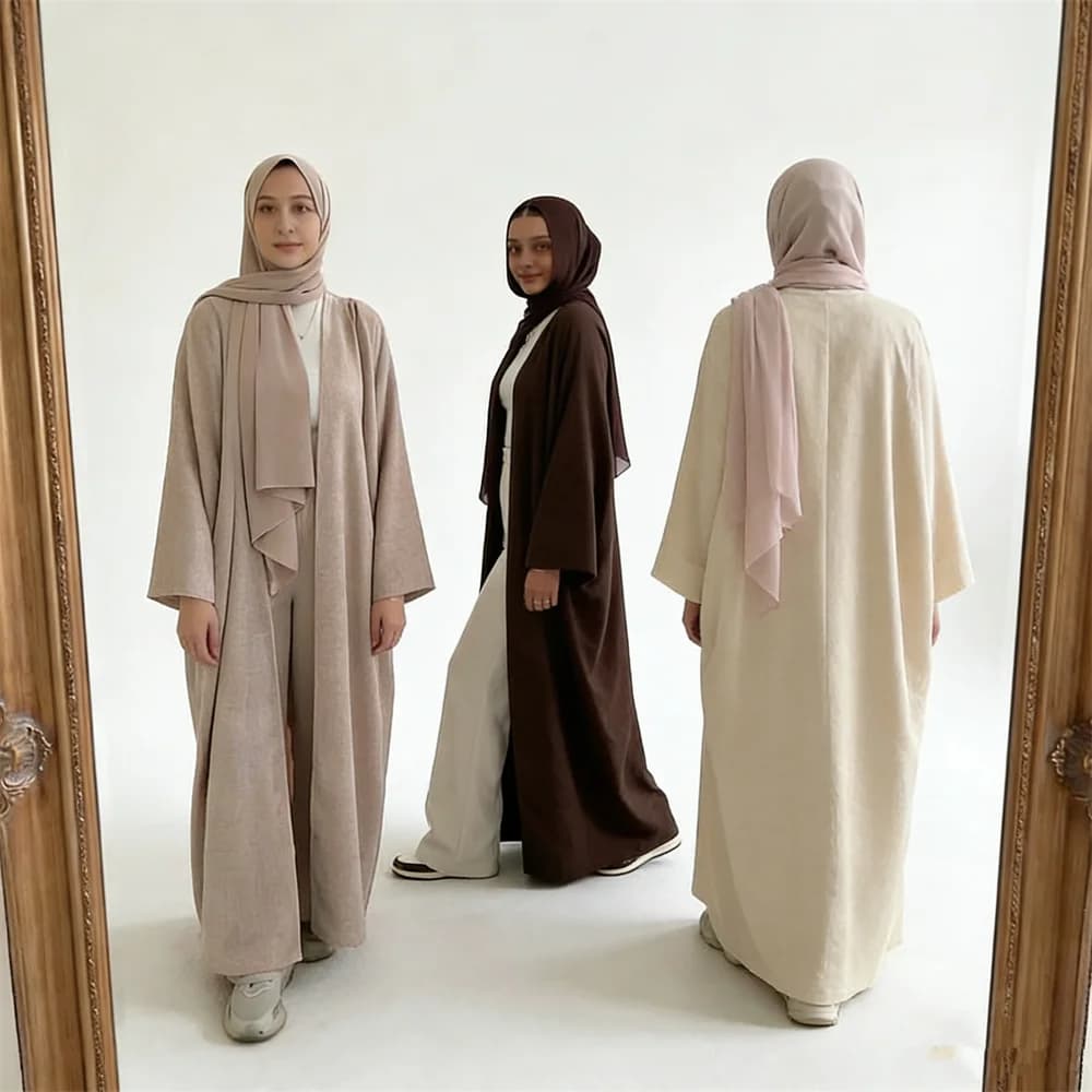 Cardigan Simple for Arab Muslim Women of Ramadan, Elegant Modesto Dubai Dress, Islamic Abaya for Party, Turkish Jalabiya, Moroccan Caftano