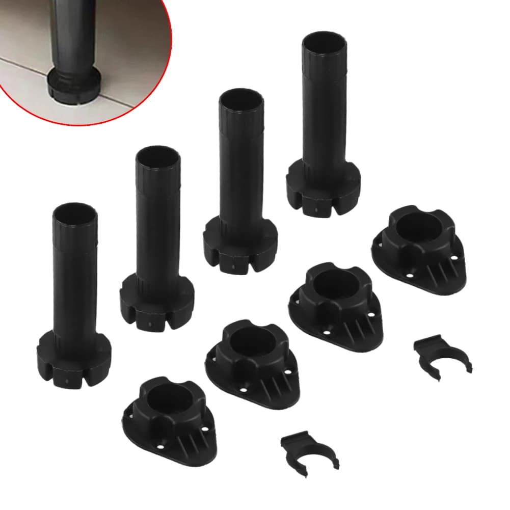 Set di 4 piedini regolabili per mobili, 80/100/120 mm, in plastica ABS, per divani, tavoli, armadi, guardaroba, accessori per gambe di mobili