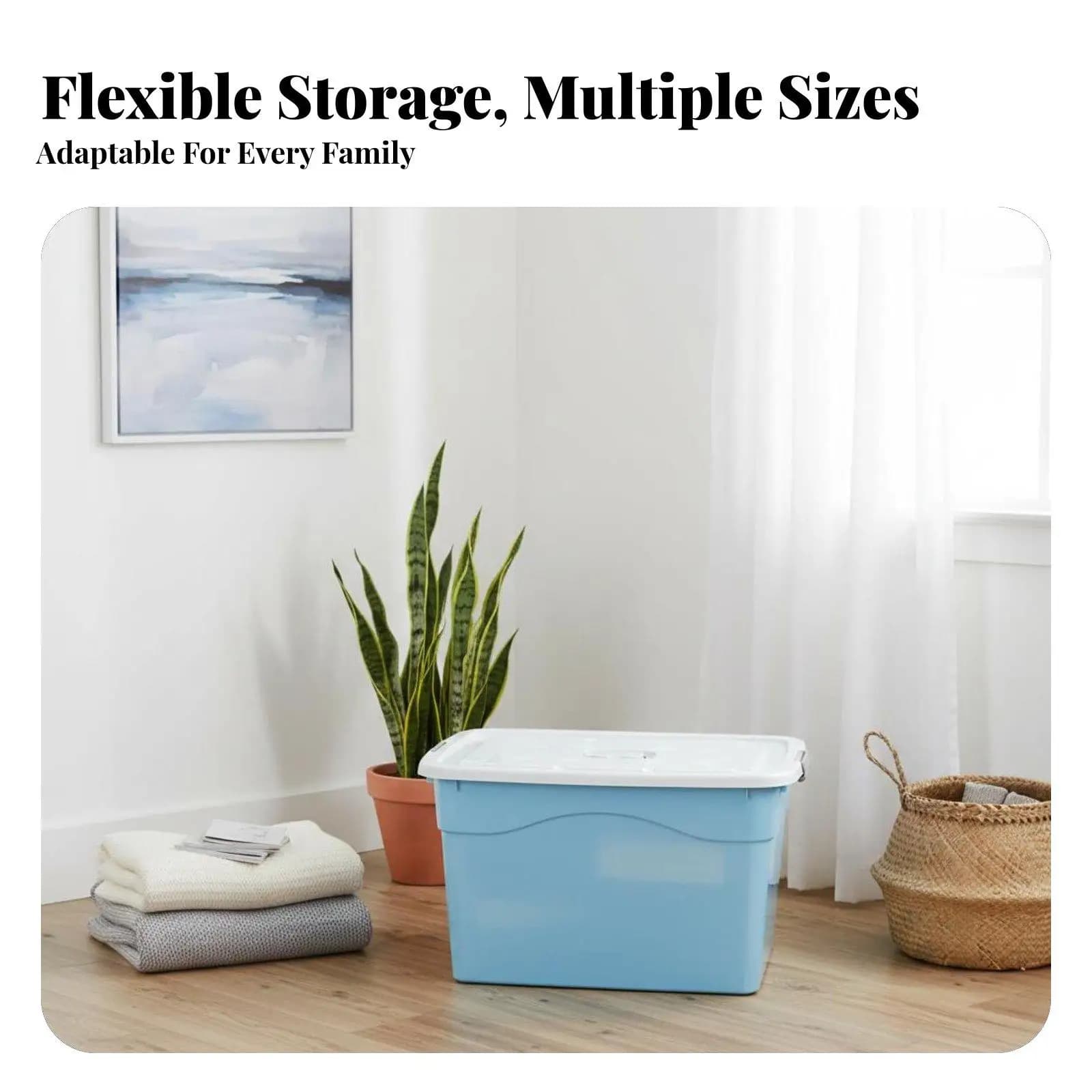 Large Storage Box Portable Organizer for Clothes Quilt Toys Home Bedroom Car Use with Wheel Options