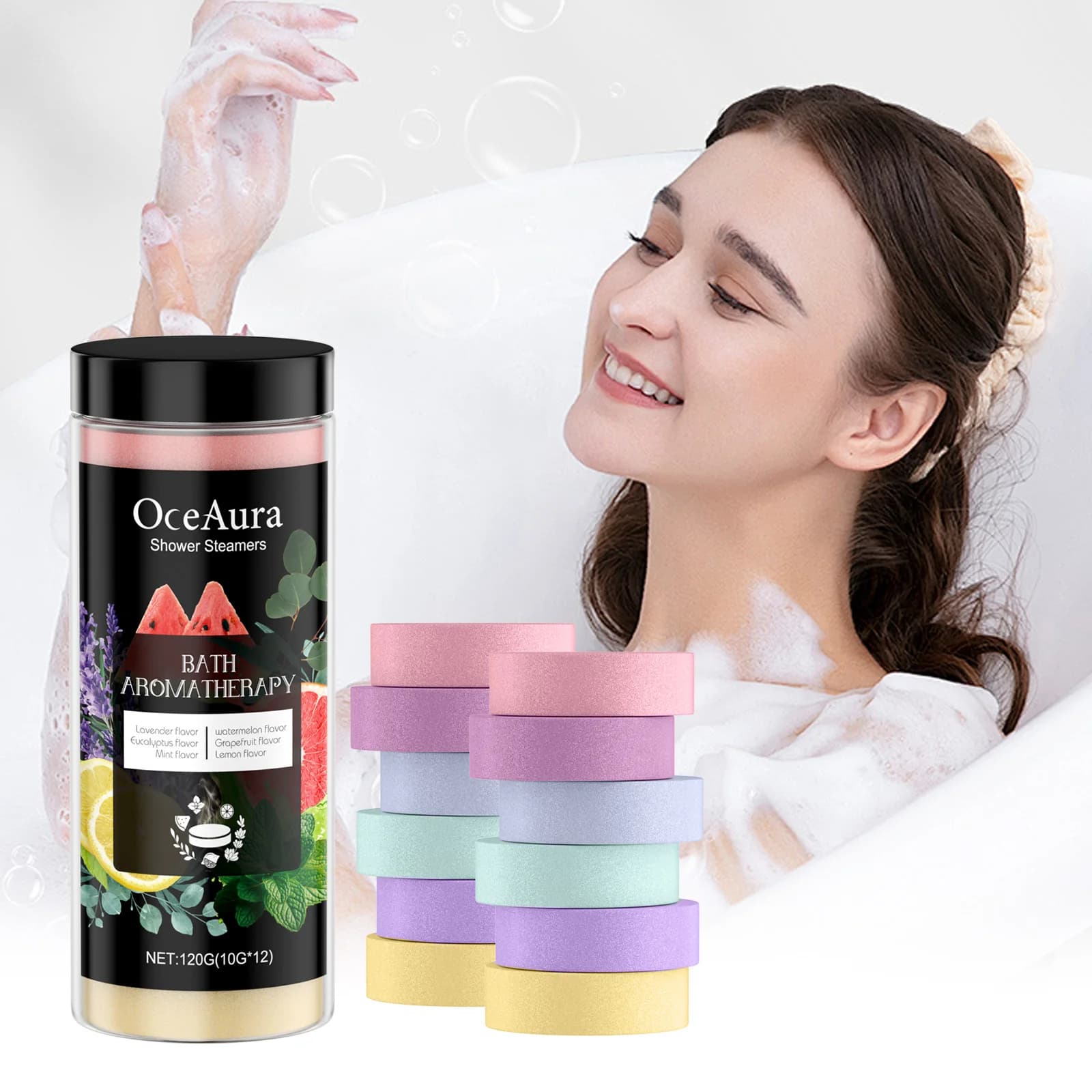 Shower Vaporizers Tablets Birthday gifts for women Pack of 12 shower bombs with essential oils Gifts for personal care Spa hydrate