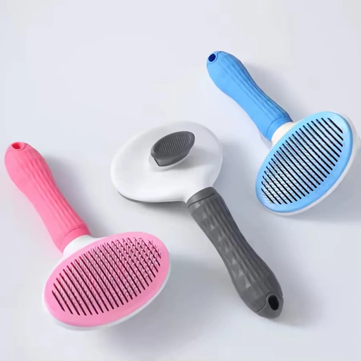 Spazzola per toelettatura animali Easy Clean – Pettine massaggiante delicato per gatti e cani, rimozione peli con un clic, riduce la caduta del pelo