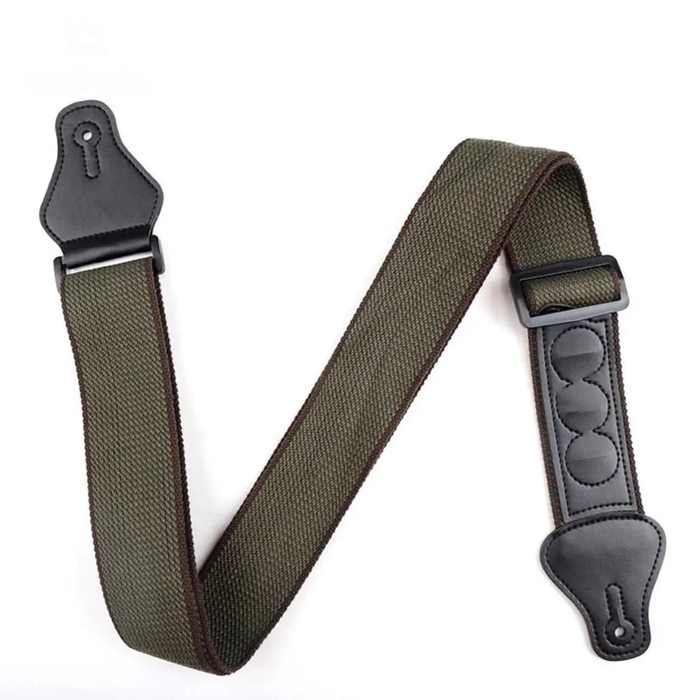 Nuova Tracolla Regolabile per Chitarra in Cotone Antiscivolo, Accessori per Chitarra Elettrica con 3 Portaplettro, Cintura per Basso