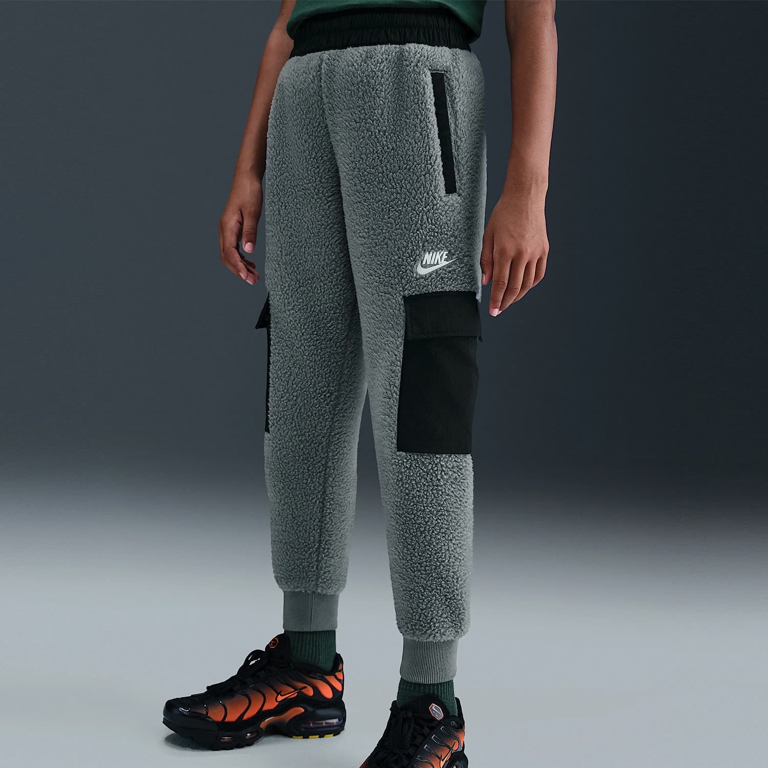 Nike genuine Sportswear big child labor outfit fleece warm pants HV0386-084