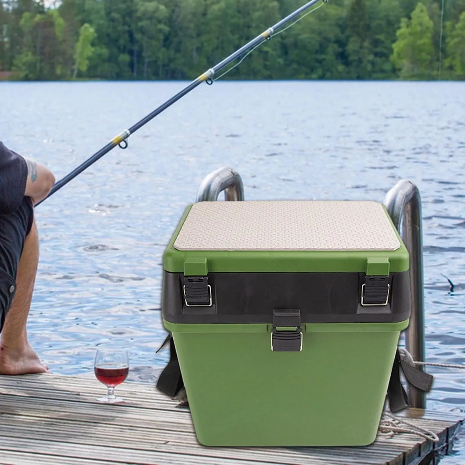Multipurpose fishing bag for light equipment, stool, baits, organizer