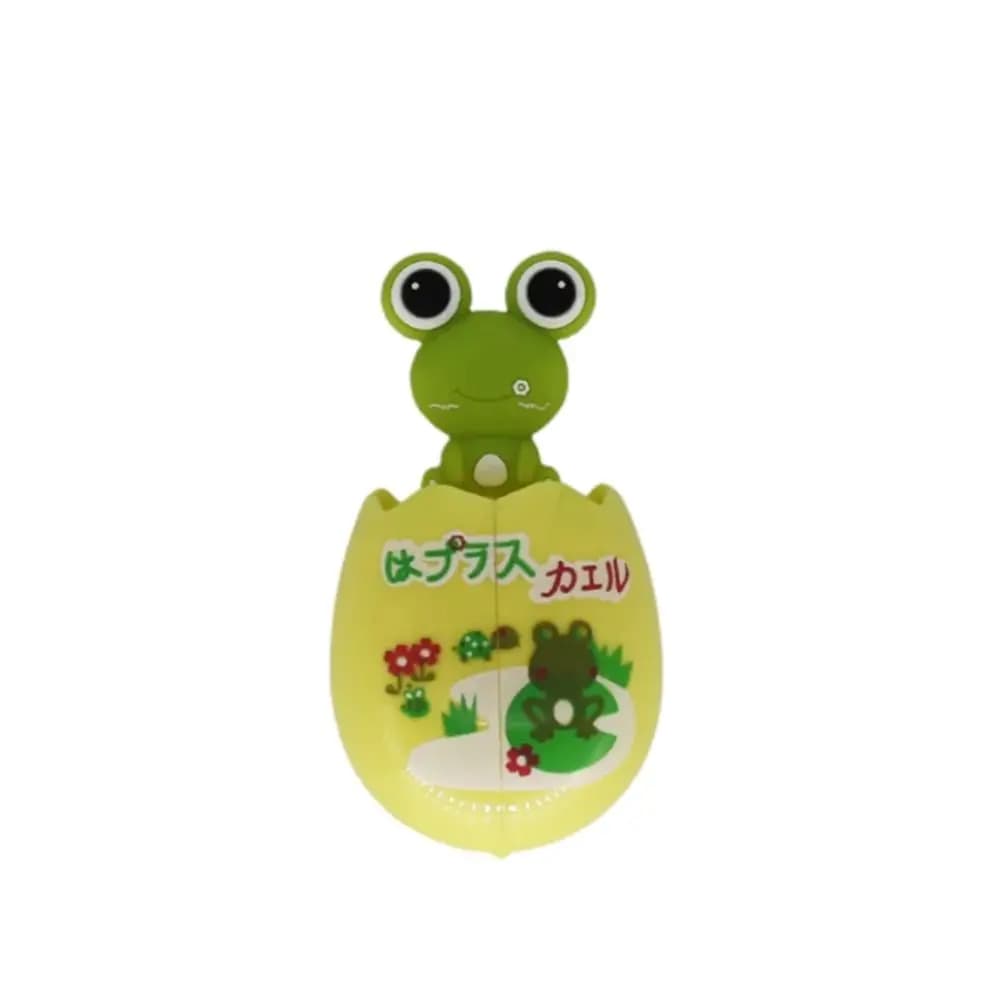 Portaspazzolino in plastica a forma di uovo con doppia ventosa Portaspazzolino per bambini con animali dei cartoni animati Anti-batterico