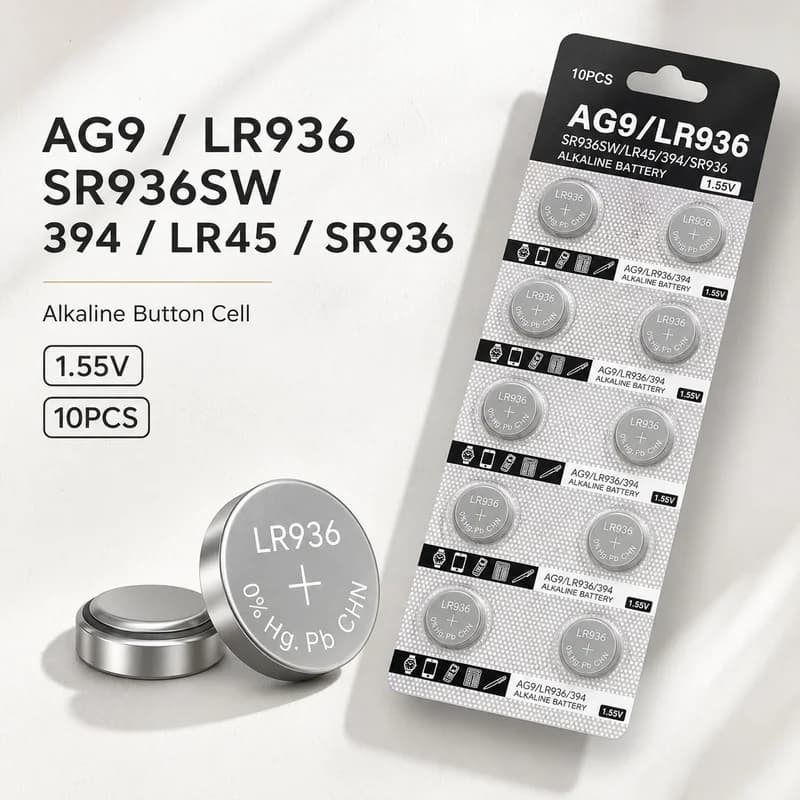AG9 LR936 1.5V Alkaline Button Cell Batteries 10-200PCS SR936SW 394 394A L936F for Calculator Thermometer Toy Watch
