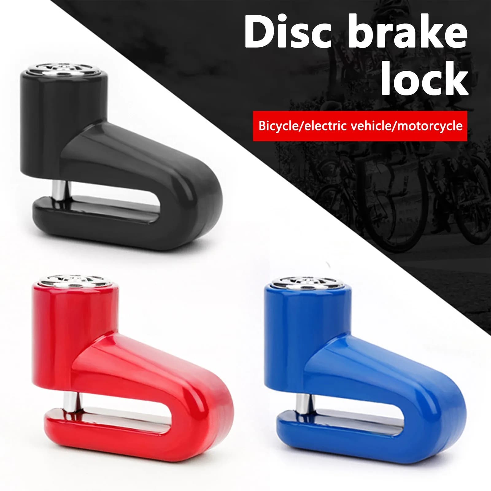 Blocco antifurto Blocco freno a disco per scooter elettrico con filo di acciaio Bicicletta Mountain Bike Blocco disco per moto Protezione antifurto di sicurezza