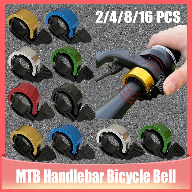2/4/8/16 Pieces Alloy Bicycle Bell, MTB Bike Clacson, Cycling Safety Sound, Bicycle Handlebar Accessories