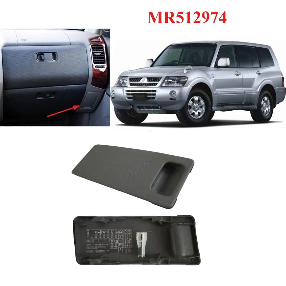 1 pz MR512974 Coperchio scatola fusibili per Pajero 3rd V70 Pannello strumenti Coperchio sinistro per Motero V60 Volante Tappo angolare decorativo
