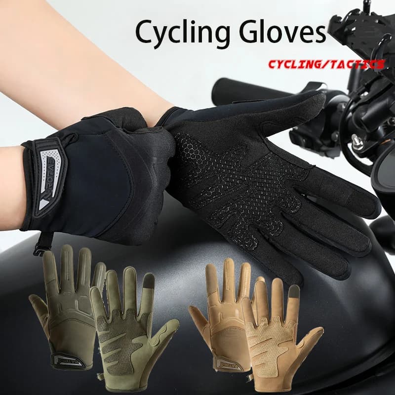 Guanti sportivi da ciclismo caldi invernali per esterni Guanti touch screen caldi antivento da uomo Accessorio per guanti da trekking da combattimento all'aperto da pesca