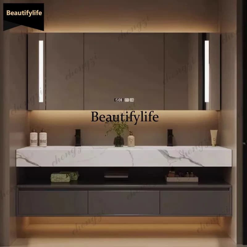Q181 Nordic Mirror Luxury Bathroom Cabinet European Classic Home Toilet Bathroom Cabinet Washroom Meuble Salle De Bain Home Furn