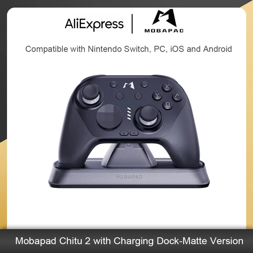 Mobapad Chitu 2 con Dock di Ricarica, Controller di Gioco Wireless Versione Opaca per Nintendo Switch, Switch 2, PC, Android, iOS