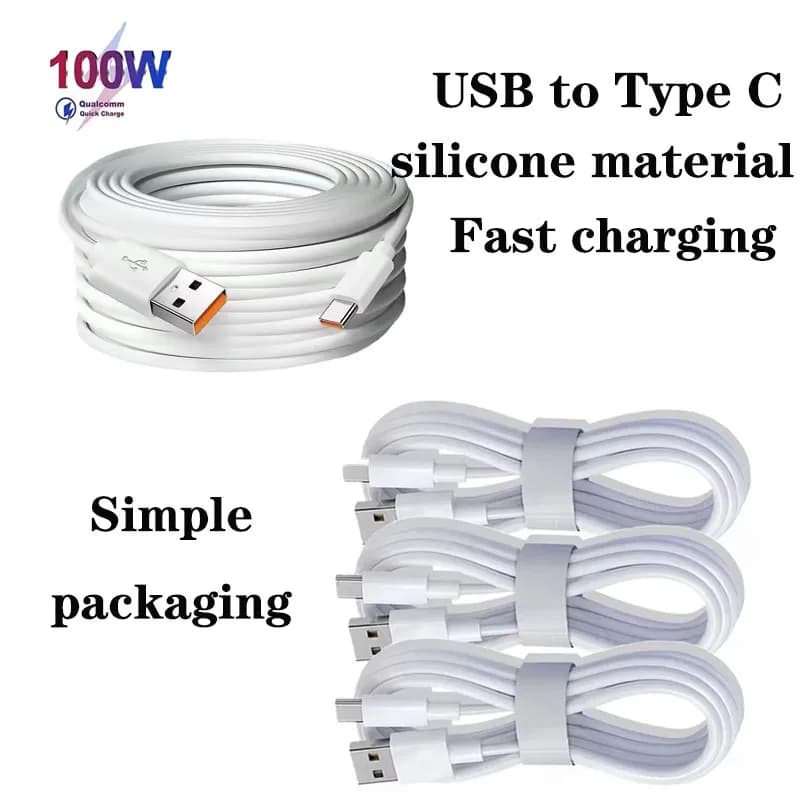 Cavi per Altoparlanti Auto 6A, Cavo USB-C per Ricarica Super Veloce, Accessori Audio per Auto Compatibili con Samsung, iPhone, Xiaomi