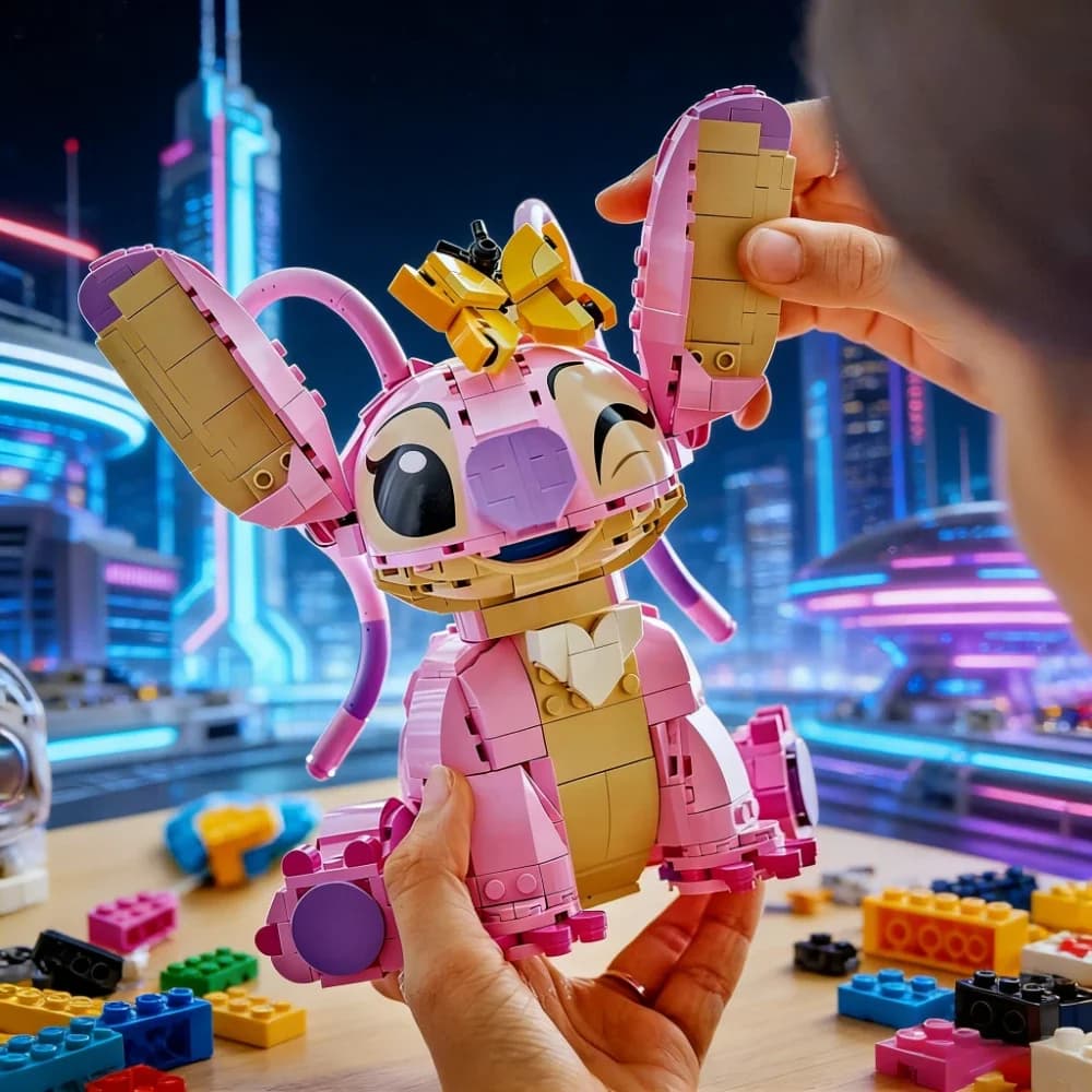 Novità! Kit di Montaggio Stitch Angel, Action Figure, Ornamento da Scrivania, Giocattolo Puzzle per Ragazzi e Ragazze, Regalo Festivo, Oggetto da Collezione