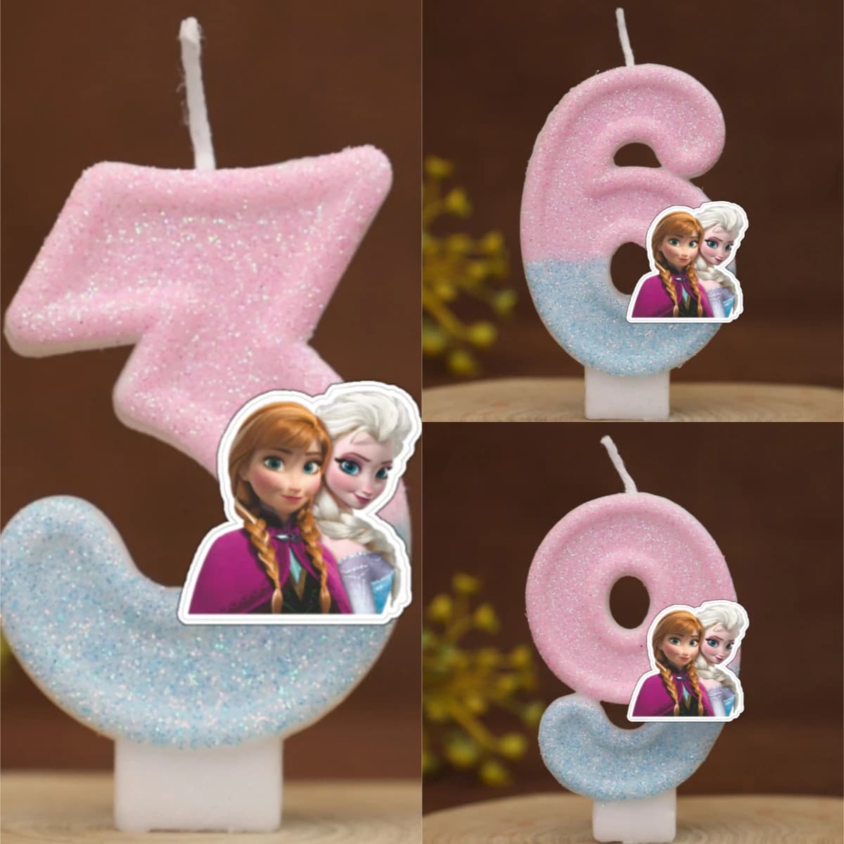 Kawaii Frozen Princess Anime Figura Numero Candele Torta Compleanno Nuova Deco Regalo popolare per bambini Regalo per feste Decorazione torta di compleanno