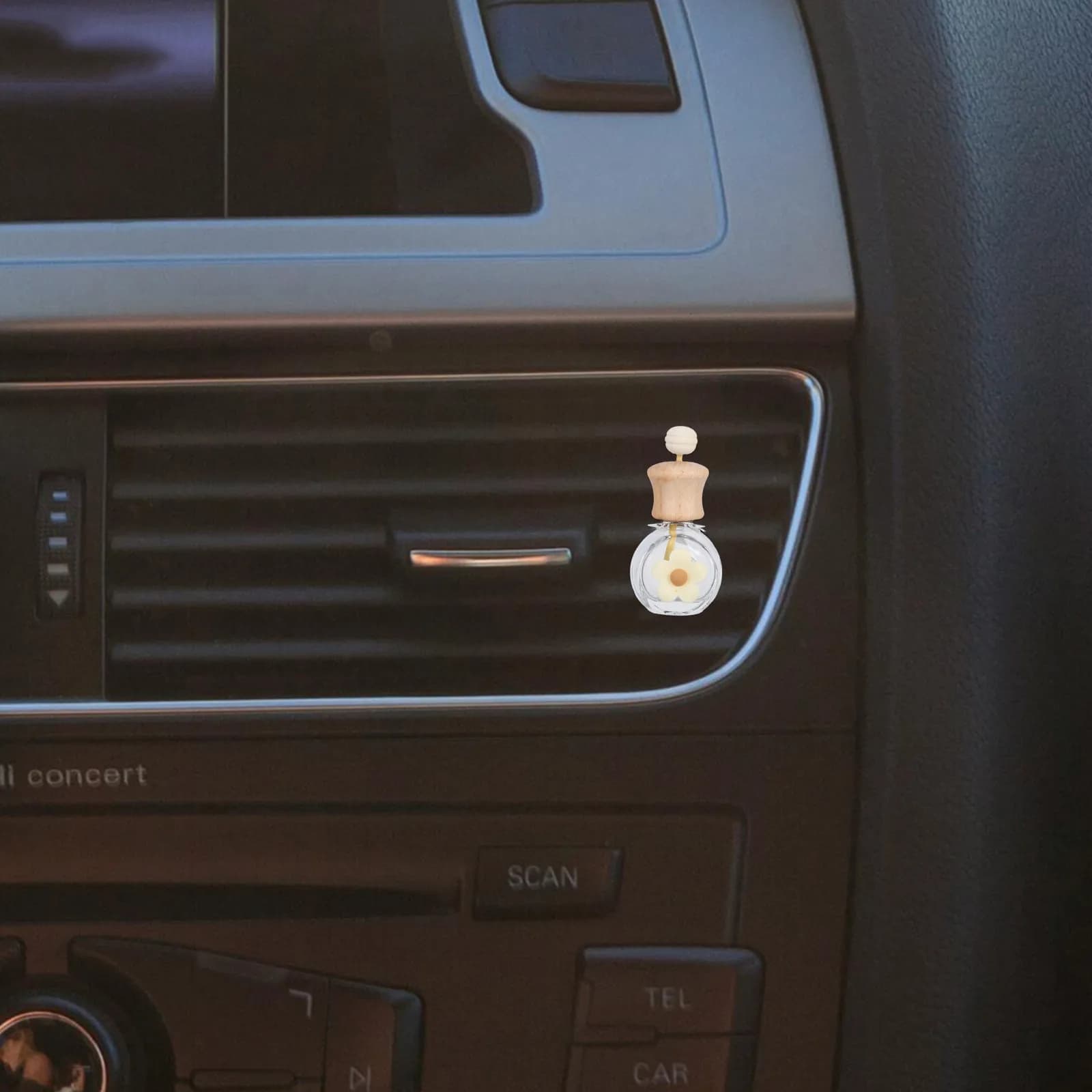 2 Pezzi Diffusore di Profumo in Vetro con Clip per Bocchetta dell'Aria Auto, Porta Olio Essenziale, Decorazione per la Casa e Interni Auto