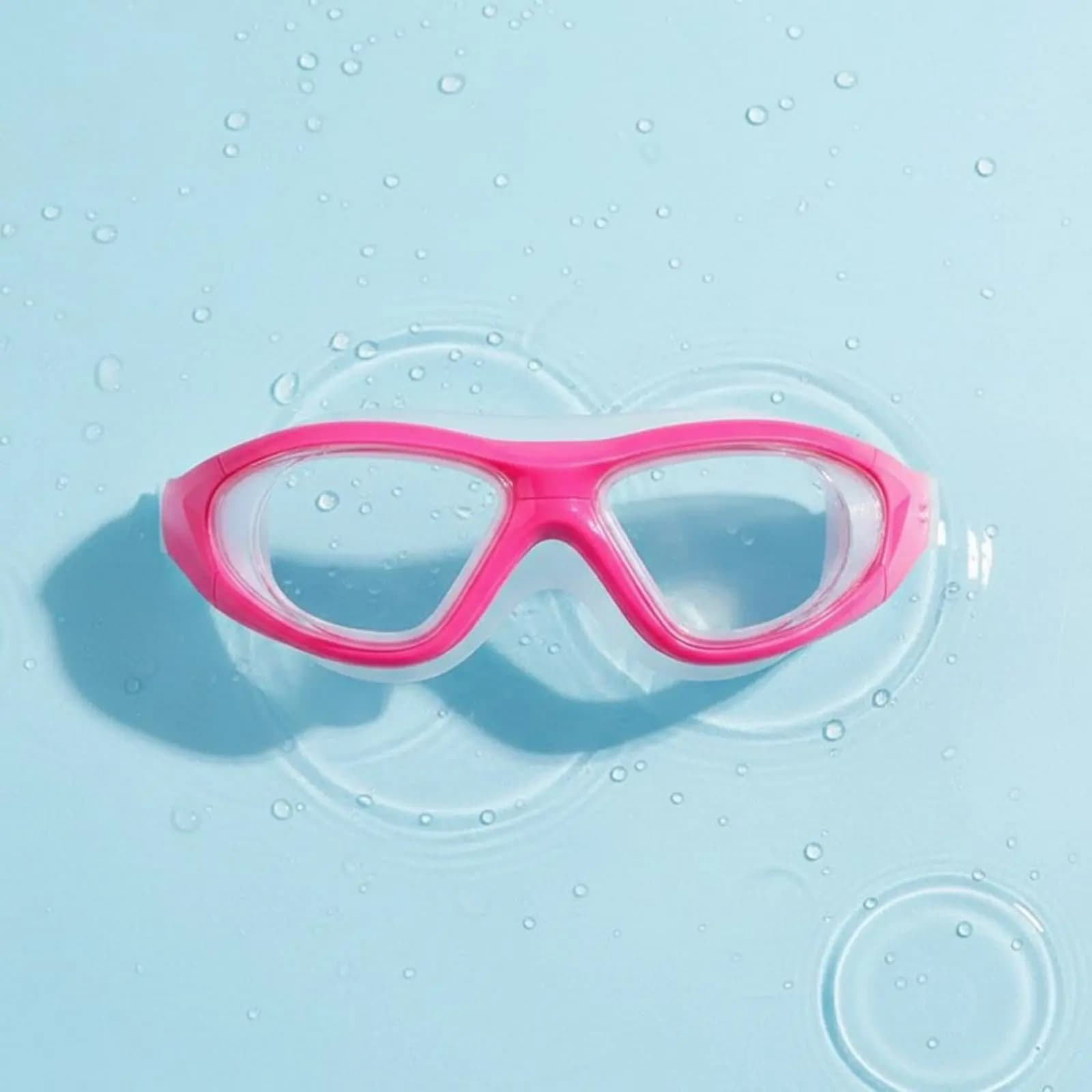 Occhialini da Nuoto Antiappannamento con Chiusura Antinfiltrazione, Montatura Grande, Occhiali Acquatici per Tutti i Generi, Occhiali da Acqua con Gonna in Silicone Morbido