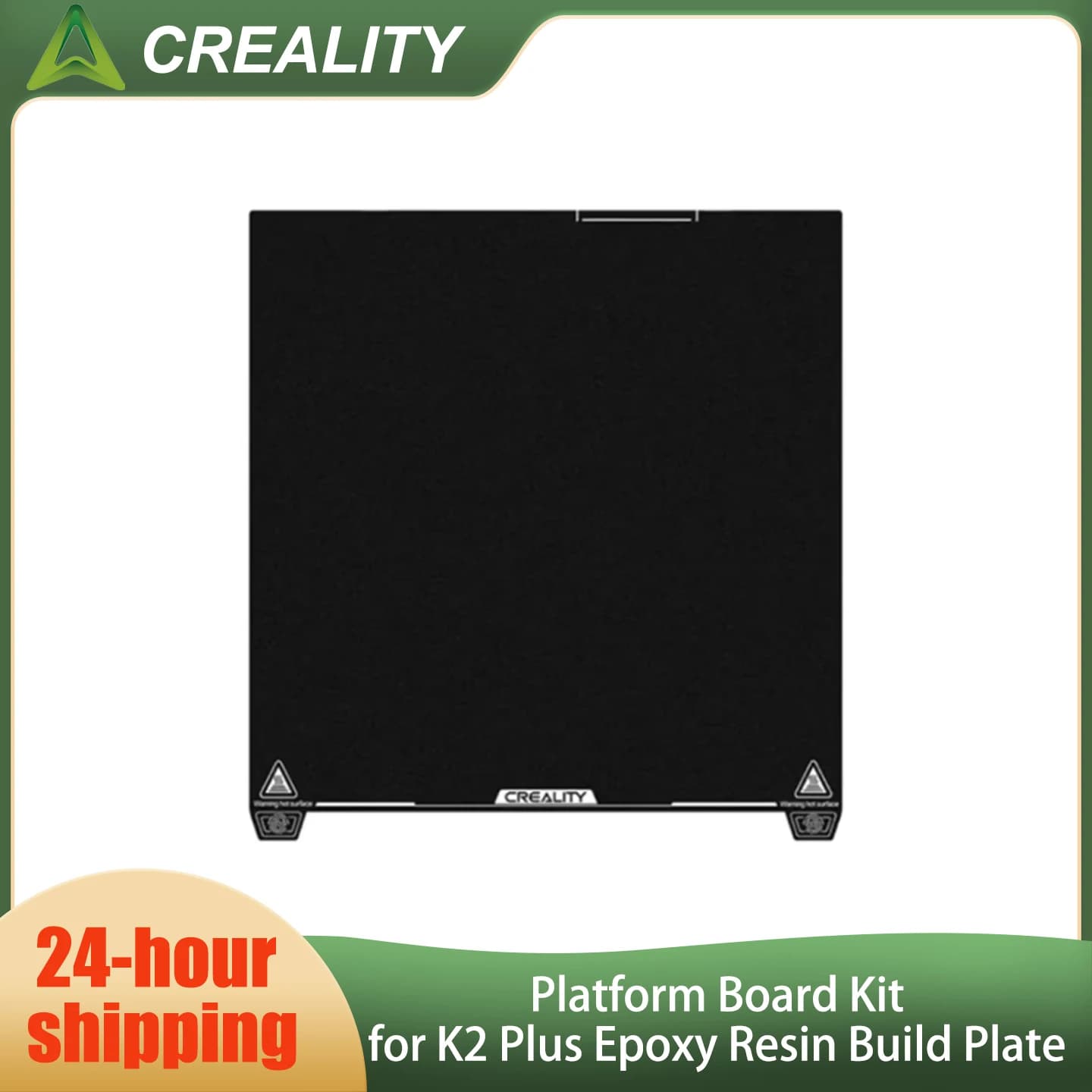 Creality 3D Printer Accessories K2 Plus Epoxy Resin Build Plate Excellent Adhesion High Flatness 370 x 370mm Wear Resistance