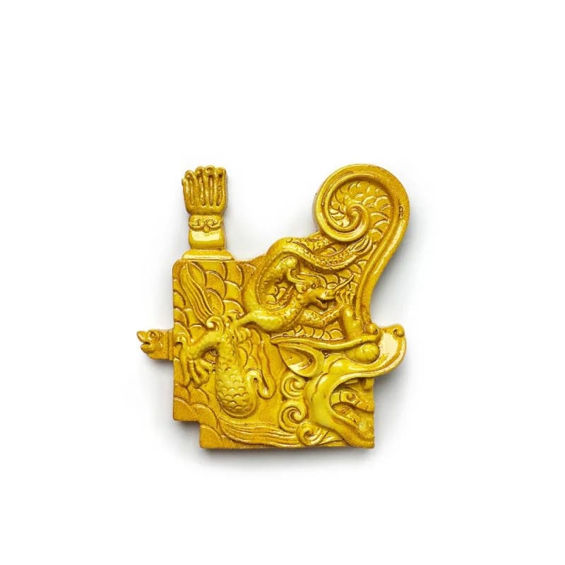Magnete per frigorifero con ornamento di drago in piastrelle smaltate di architettura antica cinese - Imanes in resina 3D Para Refrigerador Articoli per la decorazione della casa