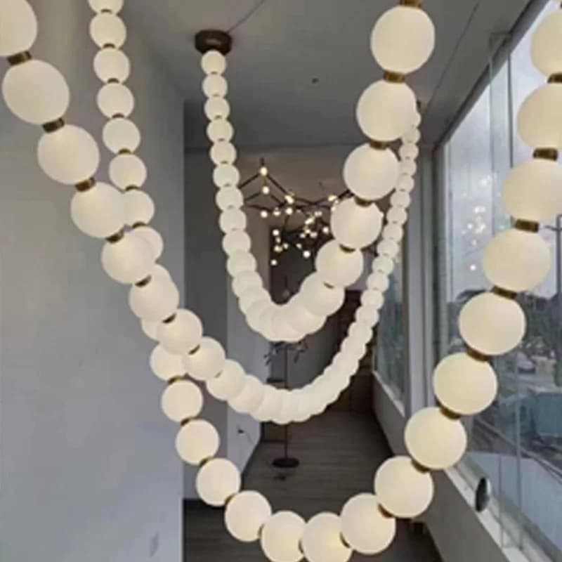 2025 Lampadario a catena ad anello in stile americano contemporaneo Lampada a sospensione in acciaio inossidabile in marmo Plafoniera dimmerabile