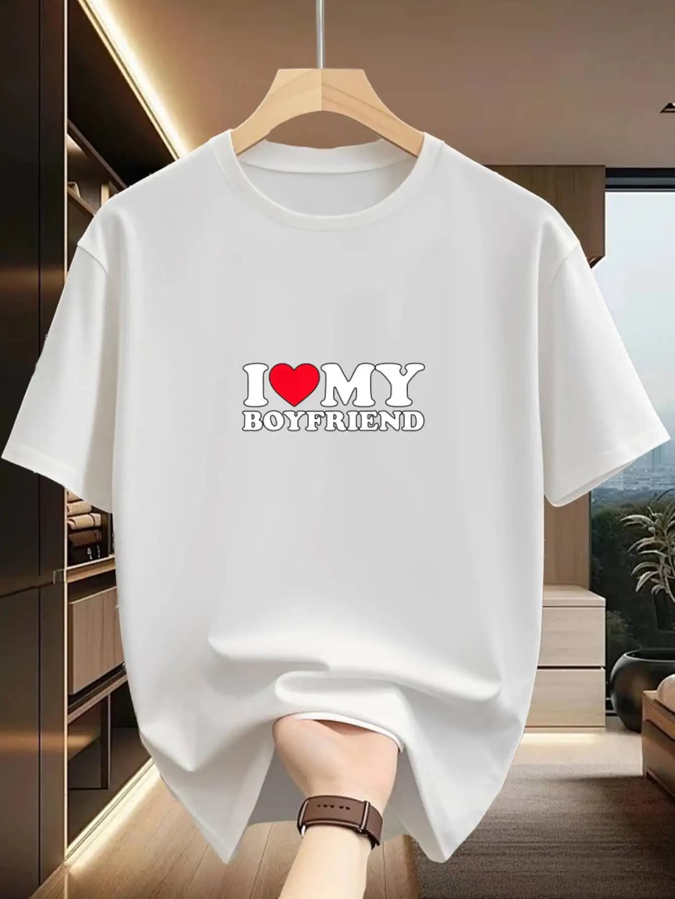 Men's T-shirt - Comfortable and wide fit, fashionable cut. Elegant-looking crew neck t-shirt.