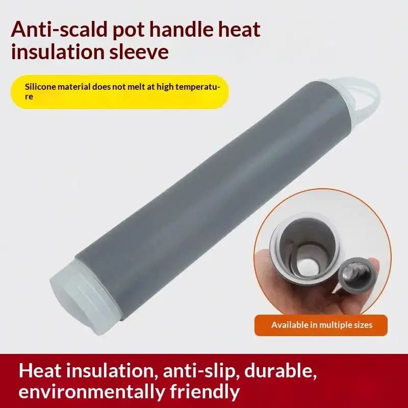 Silicone Pot Handle Sleeve Anti-scald Heat Insulation Cover Frying Pan Gripping Protector
