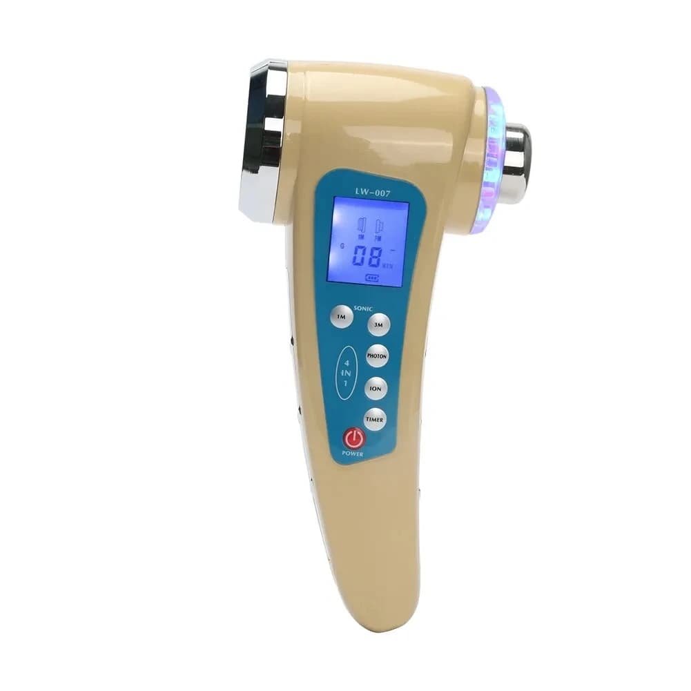1Mhz 3Mhz Ultrasonic 4 Modes 7 Colors LED Photon Ion Lifting Firming Rejuvenating Facial Skin Slimming Body Massager Hammer