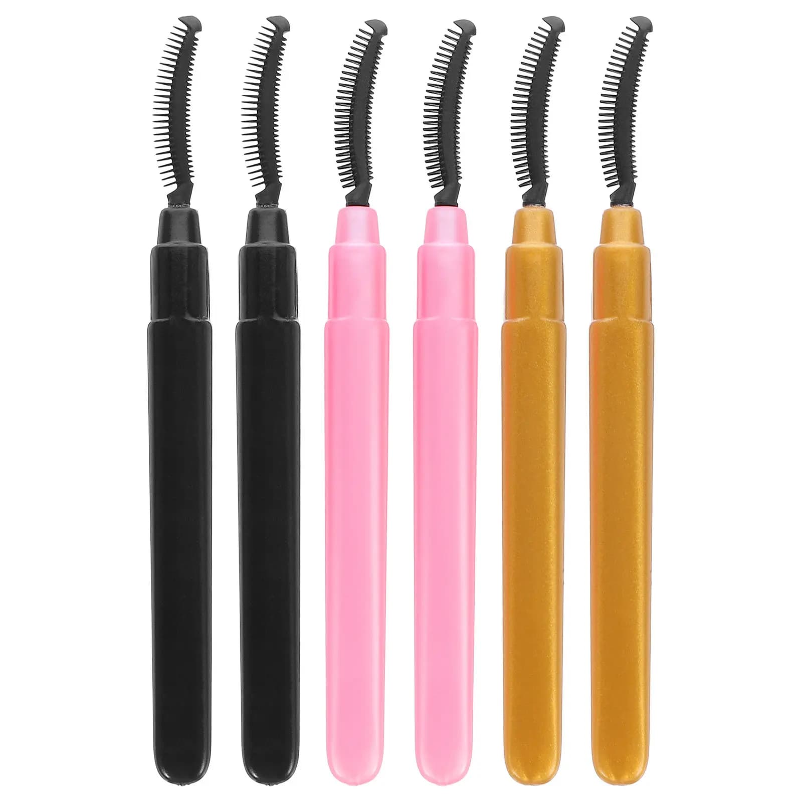 Set di 6 Spazzole in Silicone per Ciglia Delicate, Facili da Pulire, per Applicazione Mascara e Styling delle Ciglia, Essenziali per il Trucco da Viaggio