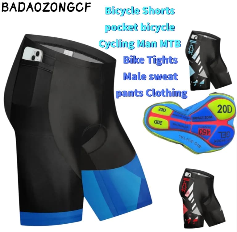 Bicycle Shorts pocket bicycle Cycling Man MTB Bike Tights Male sweat pants Clothing