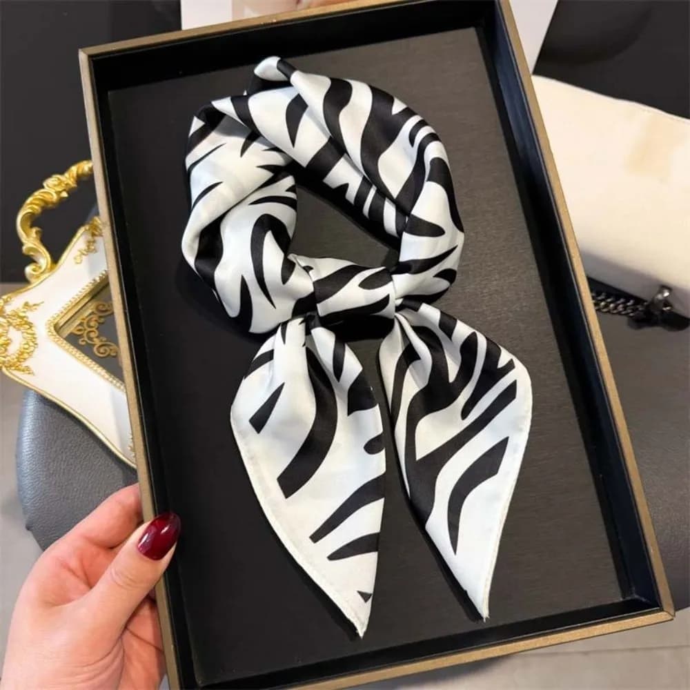 Sciarpa Quadrata Fantasia 90 CM, Leggera, Protezione Solare, a Righe, Foulard, Fascia per Capelli, Sciarpa di Seta Stampata da Uomo