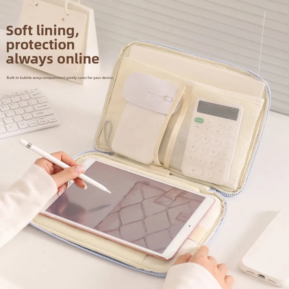 Custodia Morbida per Tablet, Borsa Protettiva Antiurto Stile Coreano per Laptop, Simpatica Custodia Sottile per Tablet, Astuccio Portadocumenti