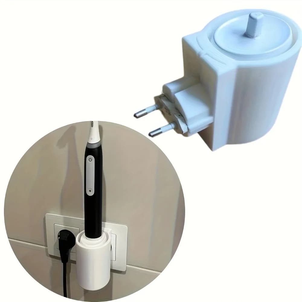 Electric toothbrush charging base, socket bracket, cable storage box, mounting bracket/power cable management